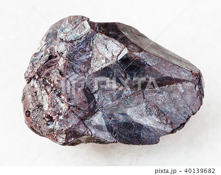 raw hematite stone on white marble raw hematite stone on white marble 40139682