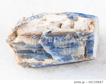 raw kyanite stone on white marble raw kyanite stone on white marble 40139687
