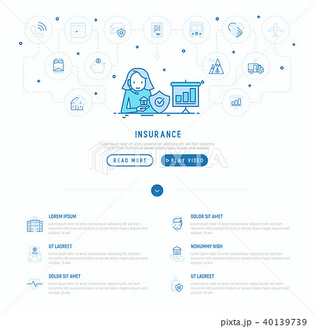 Insurance agent at work concept 40139739