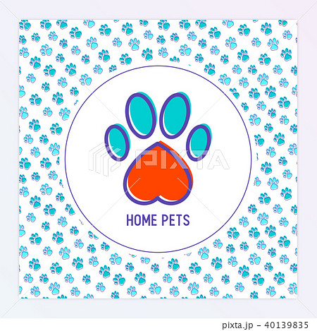 Pet paws concept for banner, web page 40139835