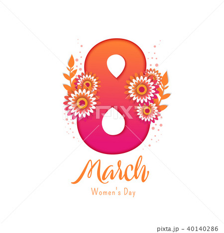 Bright spring banner. International women's day 40140286