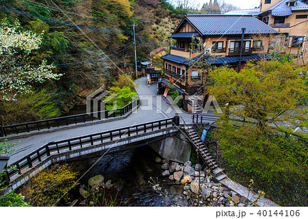 黒川温泉の夜明け 熊本県阿蘇郡南小国町 の写真素材 40144106 Pixta