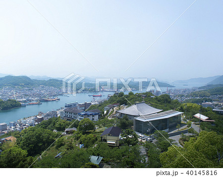 広島　尾道　千光寺から見た尾道水道 40145816