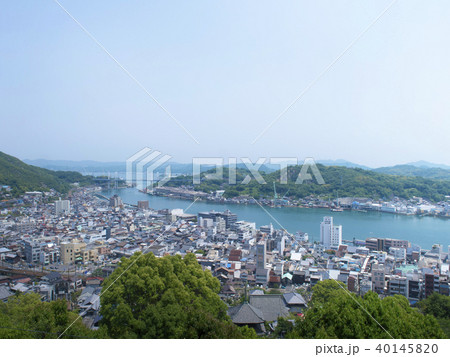 広島　尾道　千光寺から見た尾道水道 40145820