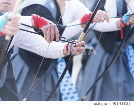 広島　岡村島　姫子島神社弓祈祷 40145859