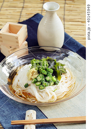オクラととろろのネバネバ素麺 オクラととろろのネバネバ素麺 40145949