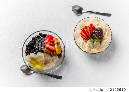 アジア風かき氷　Shaved ice that Asian fruit 40146610