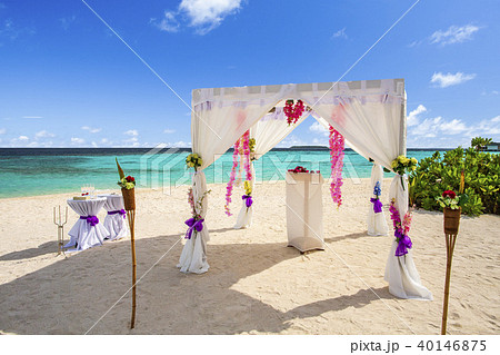 南国 モルディブ　モルジブ　海　ハワイ　夏　海外　水上ヴィラ　結婚式 40146875