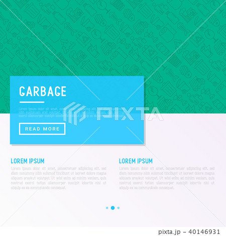 Garbage concept with thin line icons 40146931