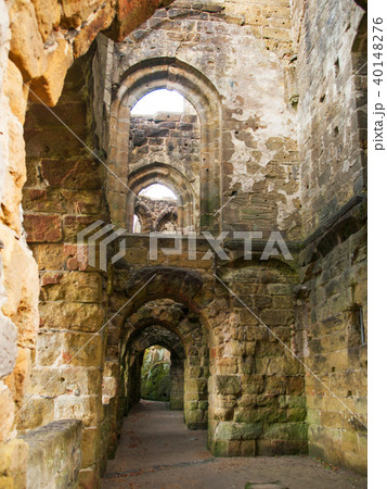 Ruins of gothic Oybin castle in Görlitz district 40148276