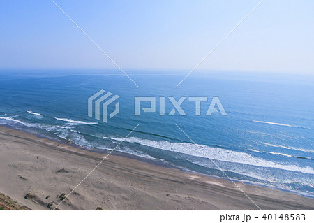 九十九里白子町剃金海水浴場付近を空撮 九十九里白子町剃金海水浴場付近を空撮 40148583