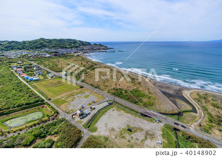 館山市平砂浦海岸付近を空撮 館山市平砂浦海岸付近を空撮 40148902