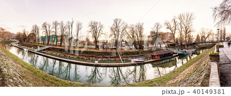 Panoramic photo of waterfront in Esztergom Panoramic photo of waterfront in Esztergom 40149381