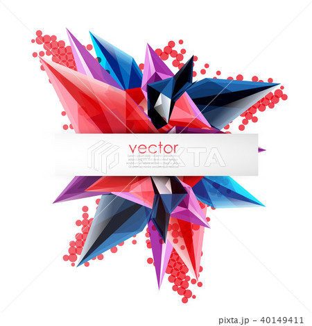 Colorful blooming crystals vector abstract background Colorful blooming crystals vector abstract background 40149411