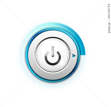 Power button technology logo, digital art techno concept, on off icon 40149754