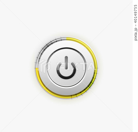 Power button technology logo, digital art techno concept, on off icon 40149755