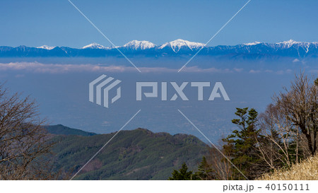 南アルプス　牛奥ノ雁ヶ腹摺山山頂より 40150111