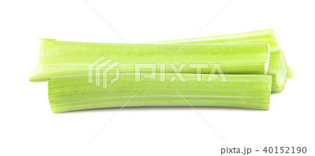 Fresh celery stalks on a white background Fresh celery stalks on a white background 40152190