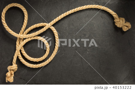 ship rope on slate stone ship rope on slate stone 40153222