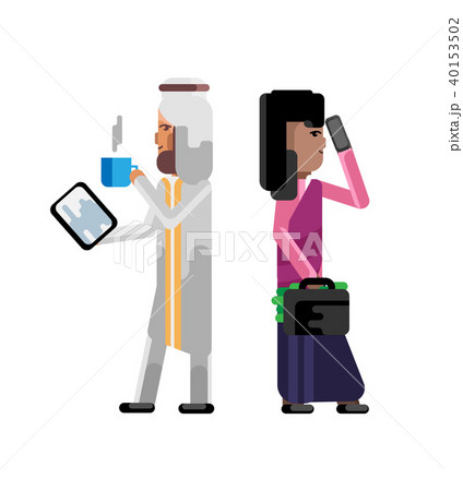 Arabic man with tablet computer 40153502