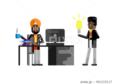 Business meeting indian manager with businessman 40153517