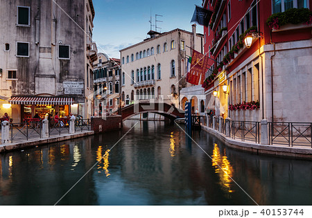Canal in Venice at night. Canal in Venice at night. 40153744