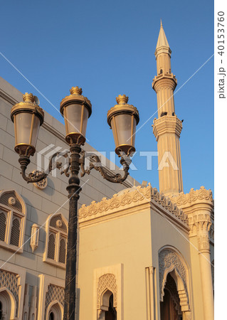 Mosque at sunrise in Sharjah, United Arab Emirates Mosque at sunrise in Sharjah, United Arab Emirates 40153760