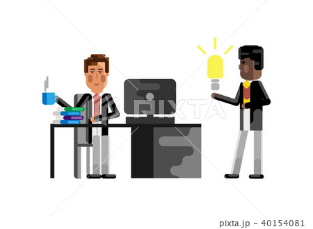 Business meeting european manager with businessman Business meeting european manager with businessman 40154081