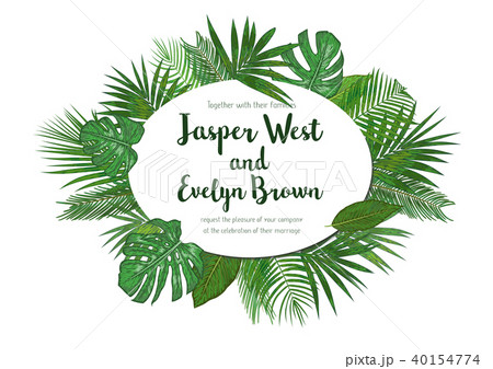 Wedding Invitation, floral invite card Design with 40154774