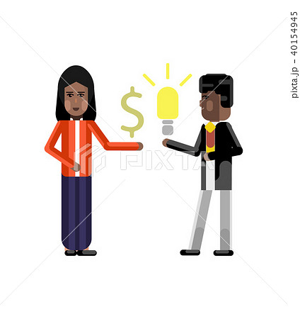 African businessman holding idea light bulb African businessman holding idea light bulb 40154945