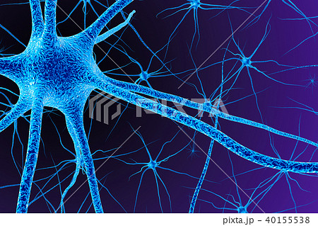 Brain cell. 3D render Brain cell. 3D render 40155538