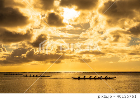 グアム　タモン湾のサンセット 40155761