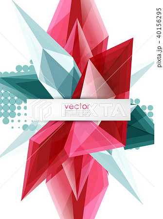 Colorful blooming crystals vector abstract background 40156295