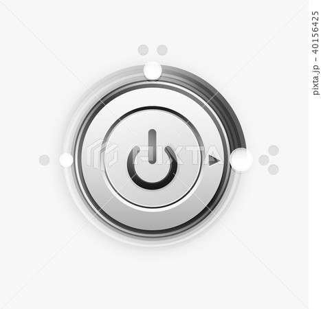 Power button technology logo, digital art techno concept, on off icon 40156425