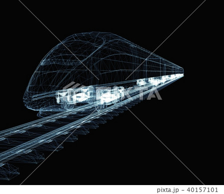Abstract polygonal high-speed passenger train 40157101