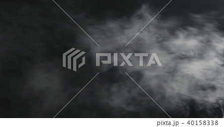 vapor steam from right over black background 40158338