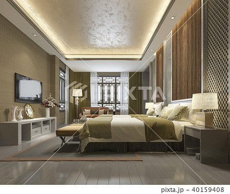 luxury chinese bedroom suite in resort hotel luxury chinese bedroom suite in resort hotel 40159408
