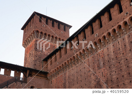 Milan, Italy. Sforza Castle exterior 40159520