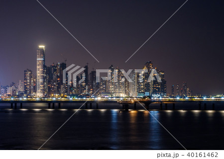 city skyline at night - modern cityscape Panama 40161462