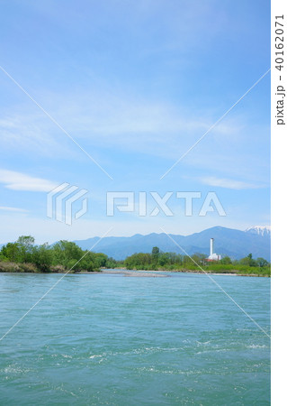 犀川・穂高川・高瀬川合流点　安曇野　春 40162071