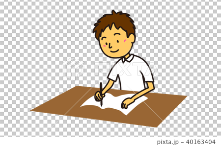 Schoolboy studying summer Schoolboy studying summer 40163404