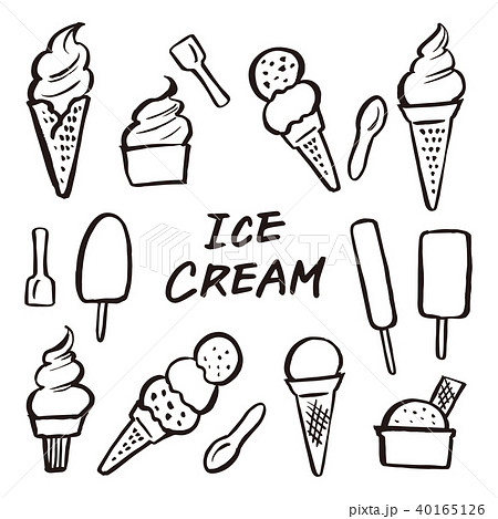 Ice Cream Soft Cream Material Stock Illustration