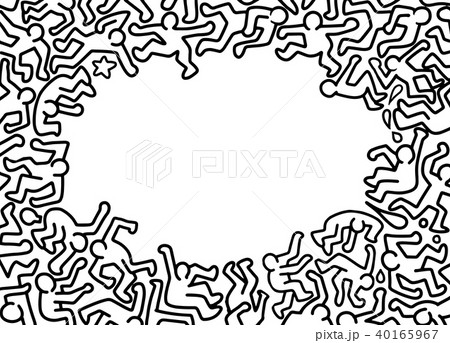 Illustration of Funny party people ,Flat Design 40165967