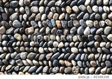 玉石の壁 素材 背景 クレインパーク 出水市 鹿児島県 玉石の壁 素材 背景 クレインパーク 出水市 鹿児島県 40166106