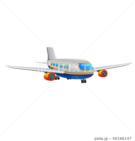 Illustration of a commercial plane on a white back 40166147