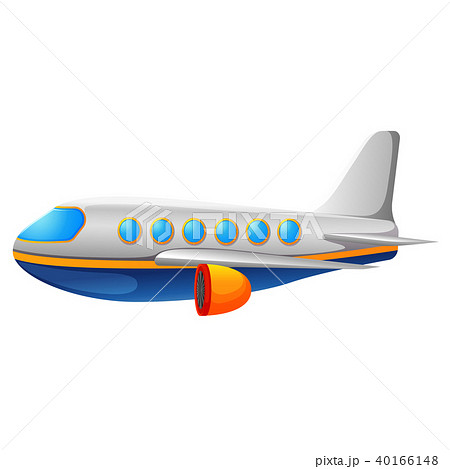 Illustration of a commercial plane on a white back Illustration of a commercial plane on a white back 40166148