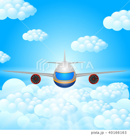 plane on a blue sky background plane on a blue sky background 40166163