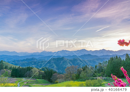 アルプス展望広場の夕景 アルプス展望広場の夕景 40166479
