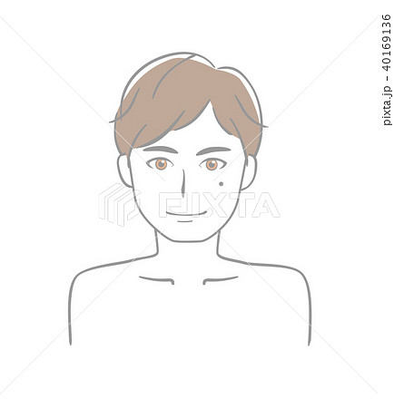 男性　ほくろ 40169136