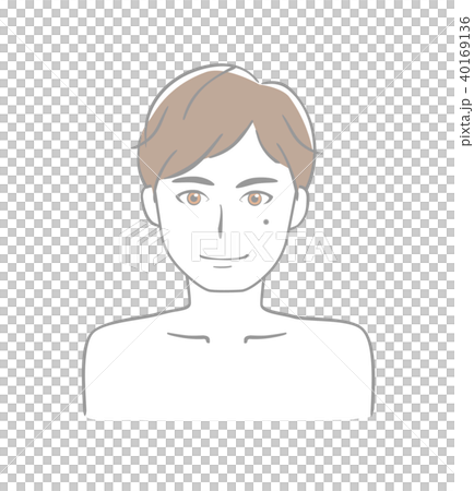 男性　ほくろ 40169136